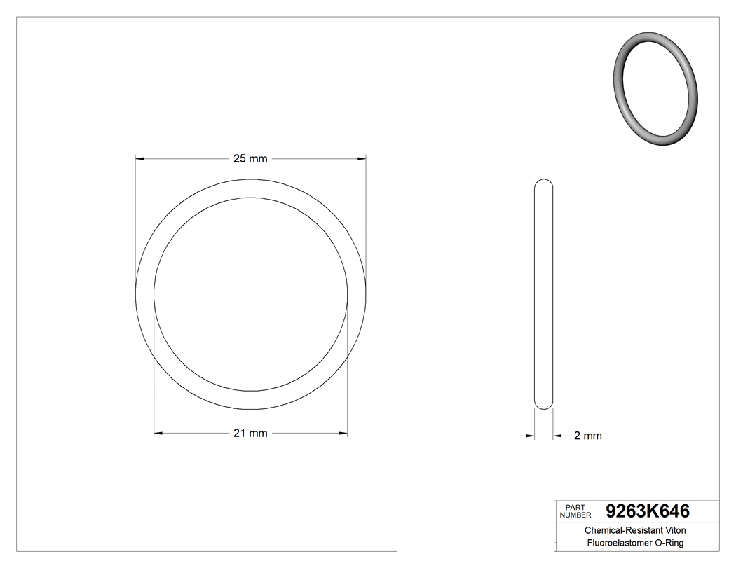 Technical drawing - 9263K646